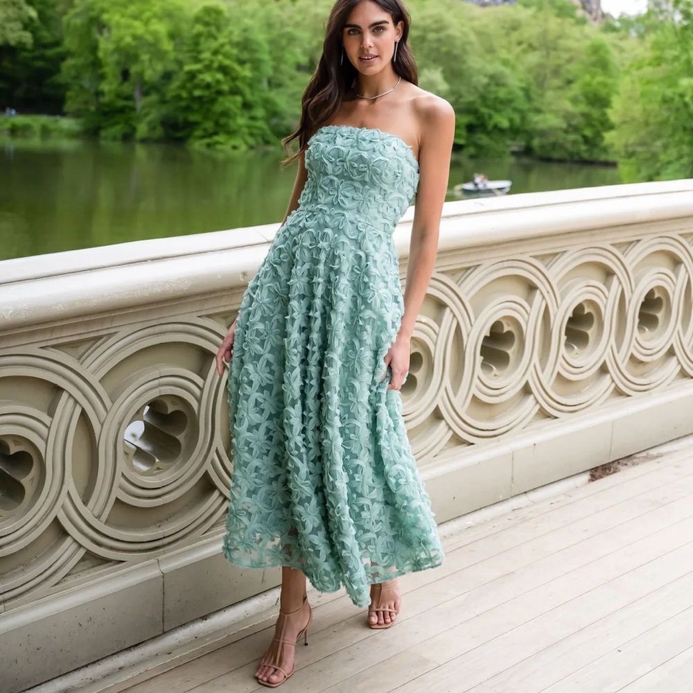 Anthropologie: Shoshanna Strapless Mint Dress
